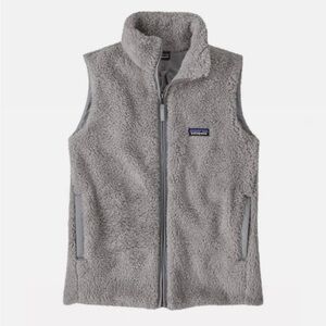 Patagonia Women's Los Gatos Fleece Full Zip Vest, Furry, Grey, Size M